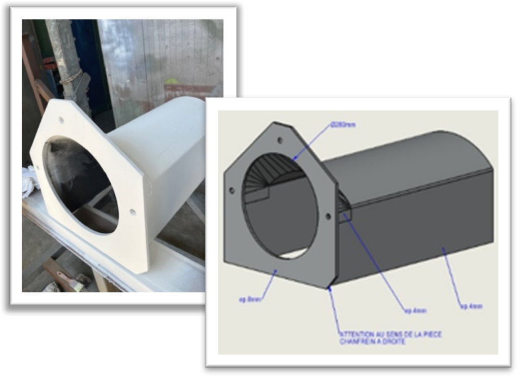 JUIN 2024 – FABRICATION EN ATELIER D’UN MOULE A BORDURE